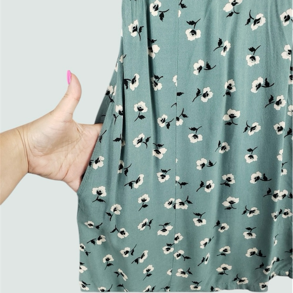 Mimi Chica Sage Green Floral Mini Dress - Picture 7 of 12